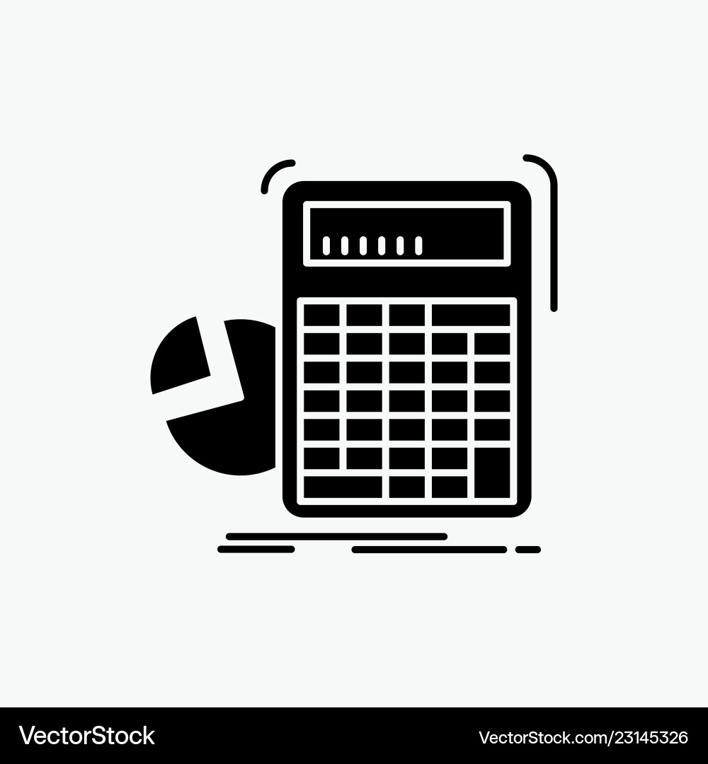 Calculator calculation math progress graph glyph Calculator calculation math progress graph glyph Vector Image