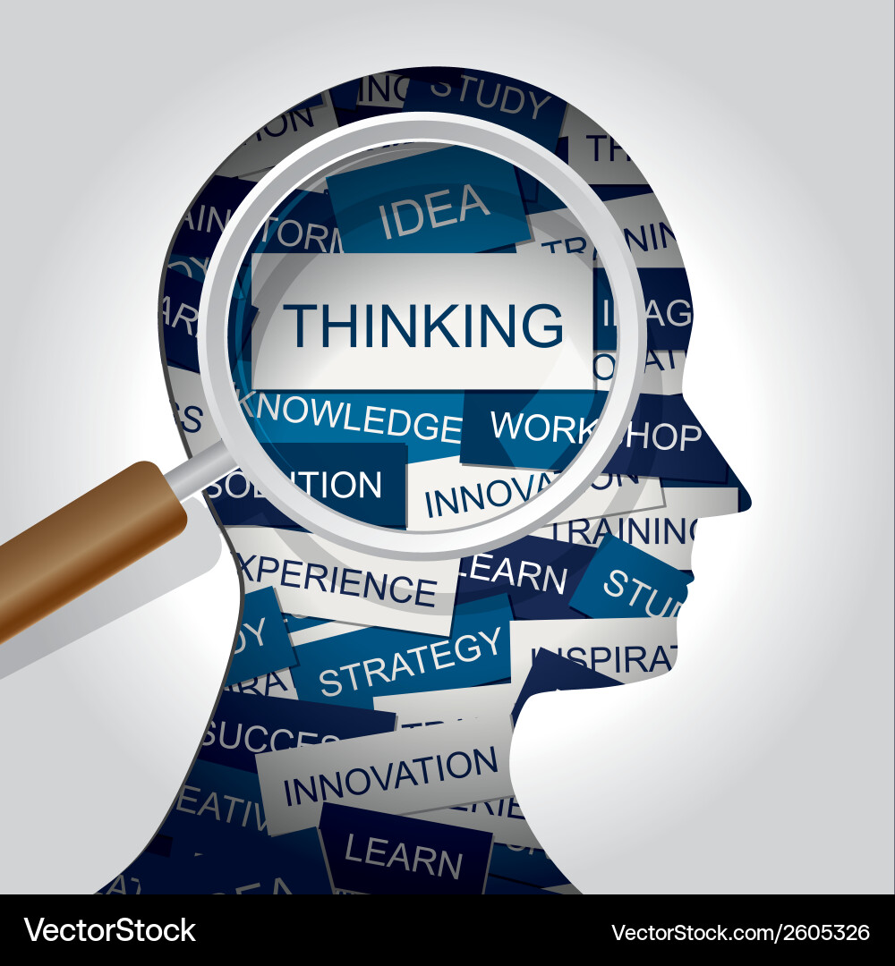 Concepts of Thought & Innovation Vector Image