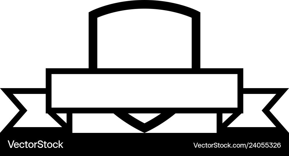 Crest shield with ribbon icon design template Vector Image