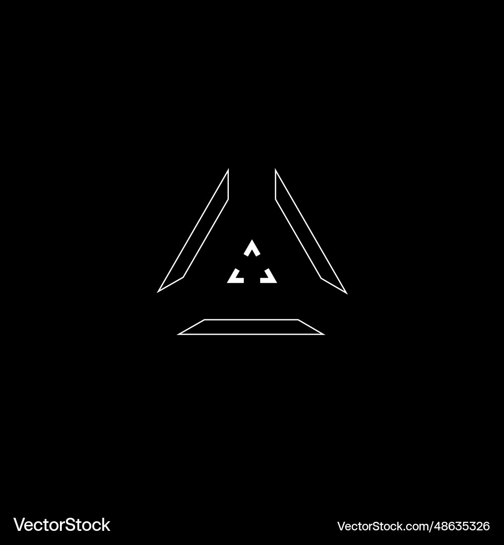 Cyberpunk style triangle target modern gui Vector Image