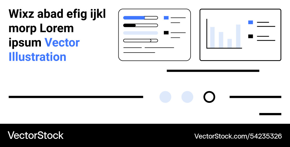 Data analysis and visualization with graphs Data analysis and visualization with graphs vector image