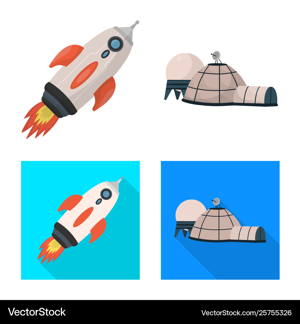 Isolated object astronomy and technology icon Vector Image