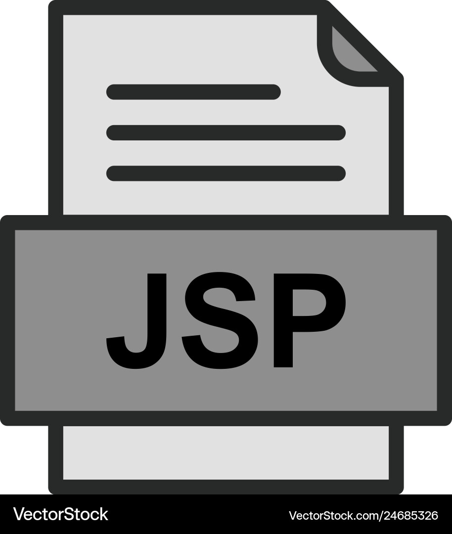 Jsp file document icon Vector Image