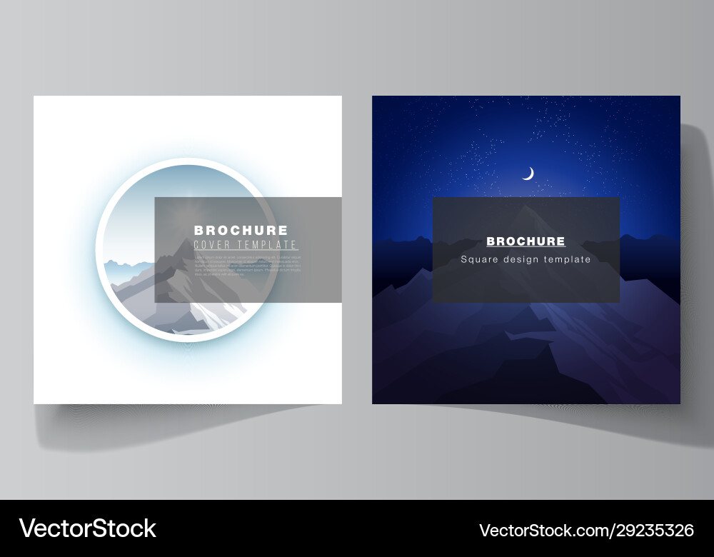 Minimal layout two square format vector image