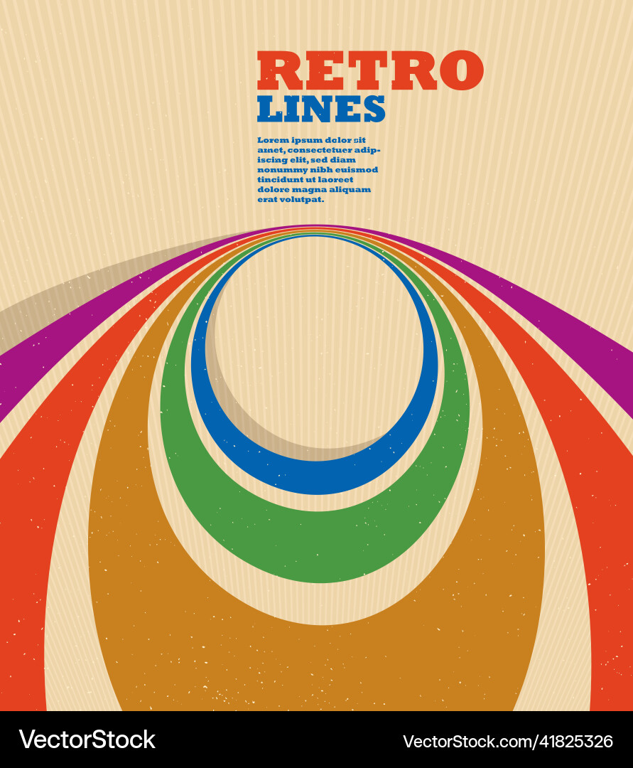 Retro lines abstract background 3d dimensional Vector Image
