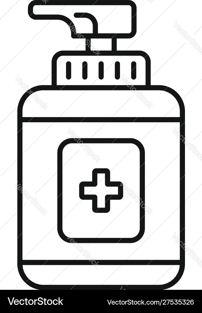 Sanitation dispenser icon outline style Sanitation dispenser icon outline style vector image