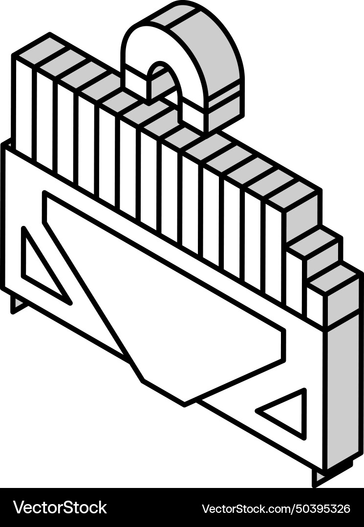 Sorting metal garbage machine isometric icon Sorting metal garbage machine isometric icon Vector Image