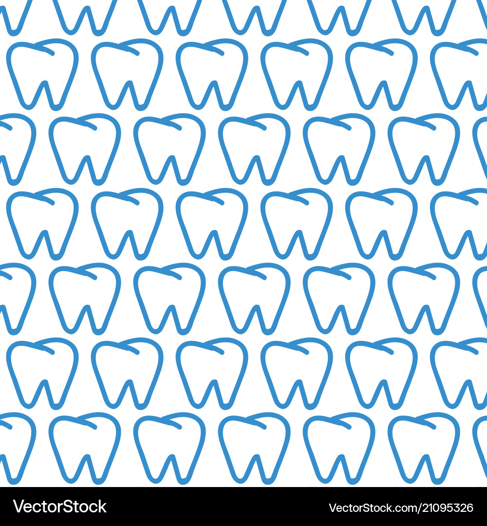 Tooth pattern background vector image