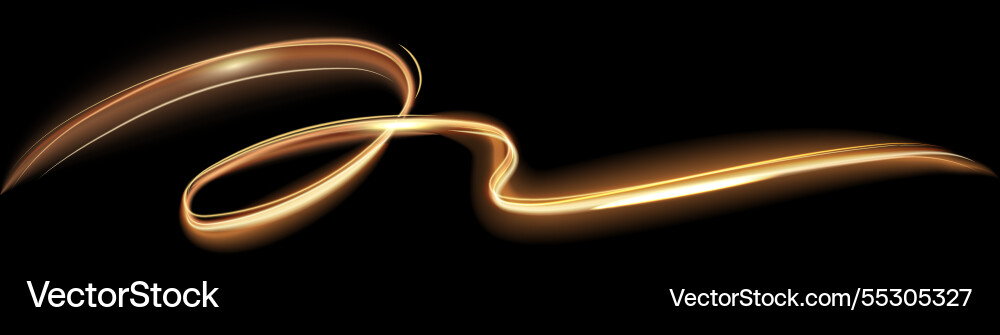 Abstract golden light trails create a dynamic Abstract golden light trails create a dynamic vector image