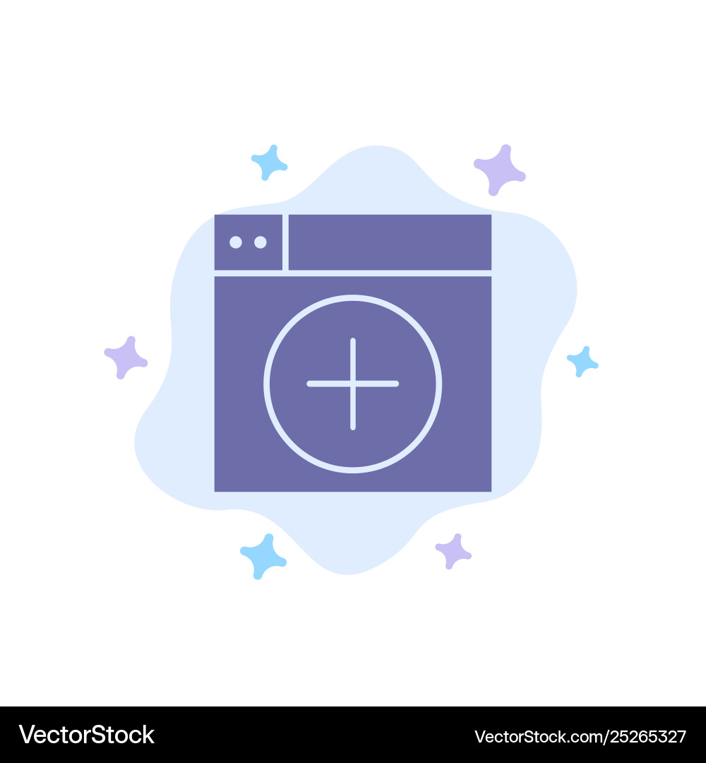 Add window new graphics app blue icon on abstract Vector Image
