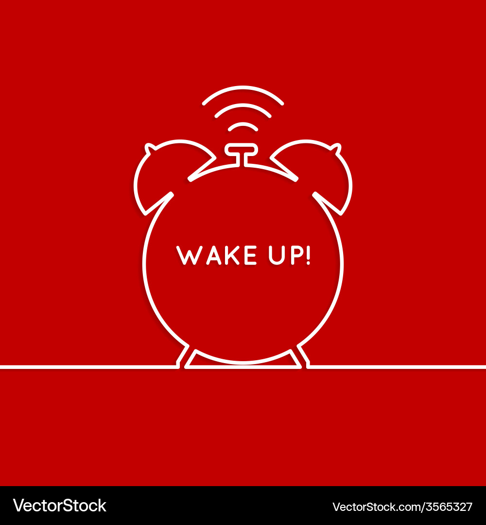 Background with alarm clock Vector Image