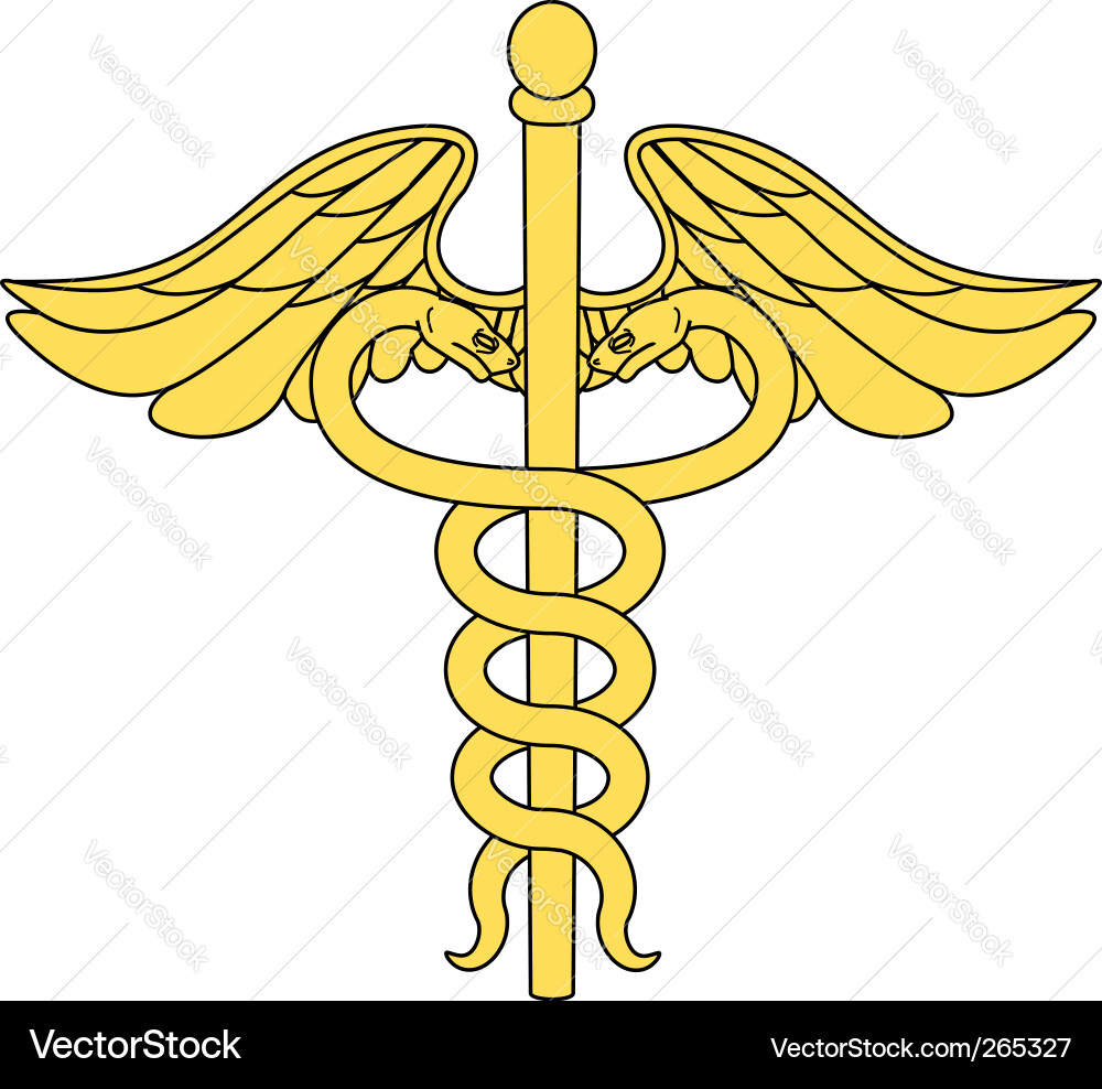 Caduceus Medical Symbol vector image