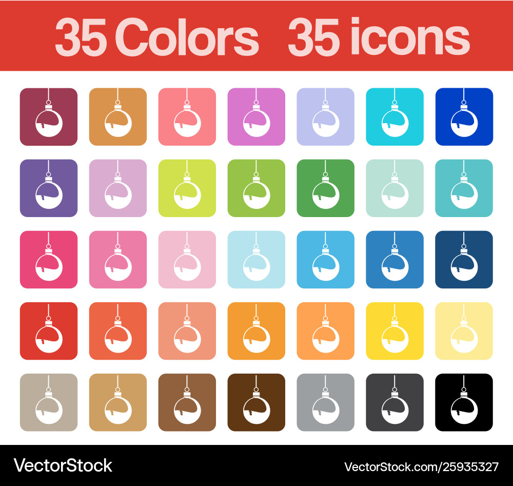 Christmas decoration printable icons Christmas decoration printable icons vector image