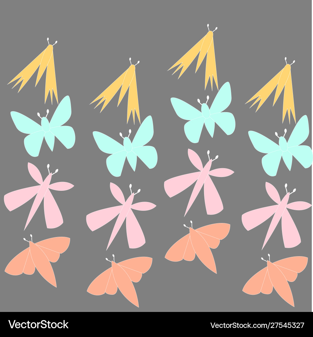 Colorful butterfly pattern for background notebook Colorful butterfly pattern for background notebook Vector Image