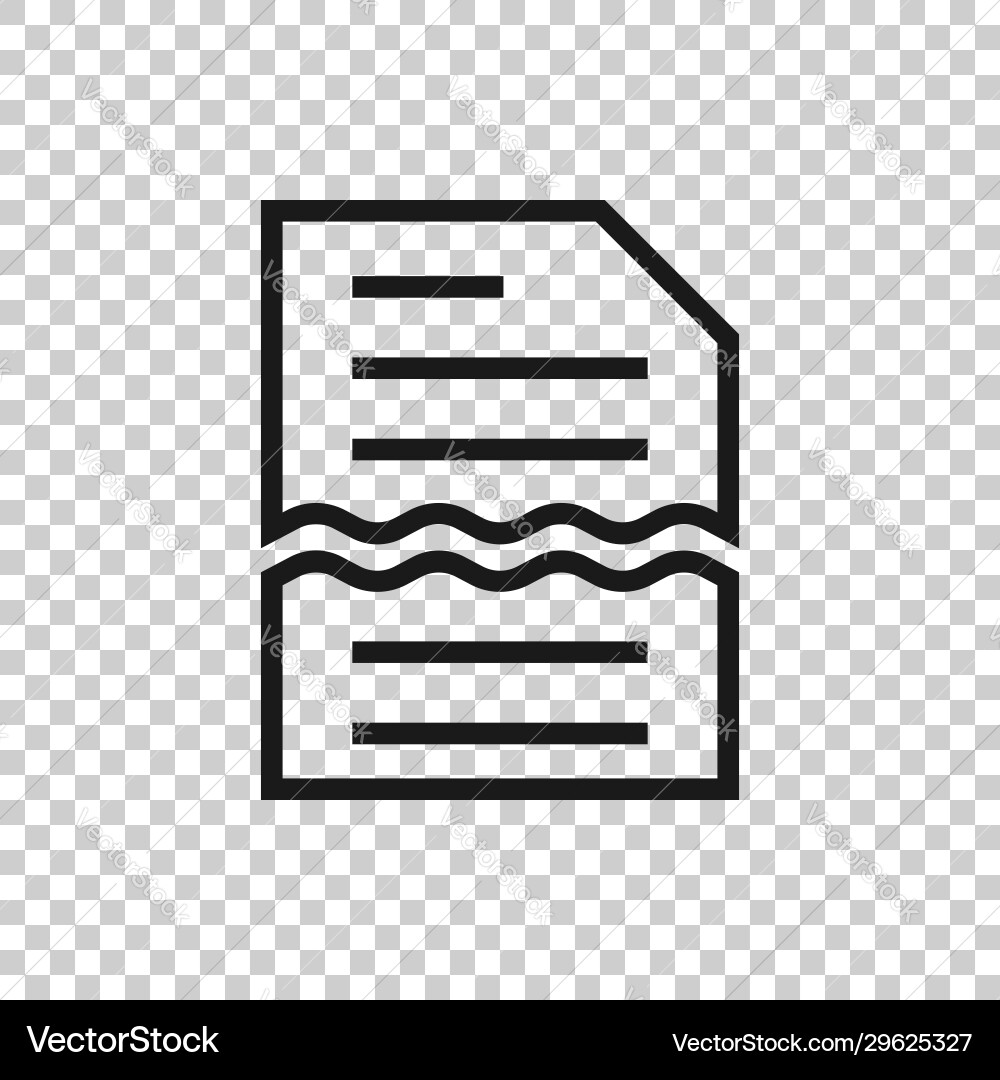 Document error icon in flat style broken report Document error icon in flat style broken report Vector Image