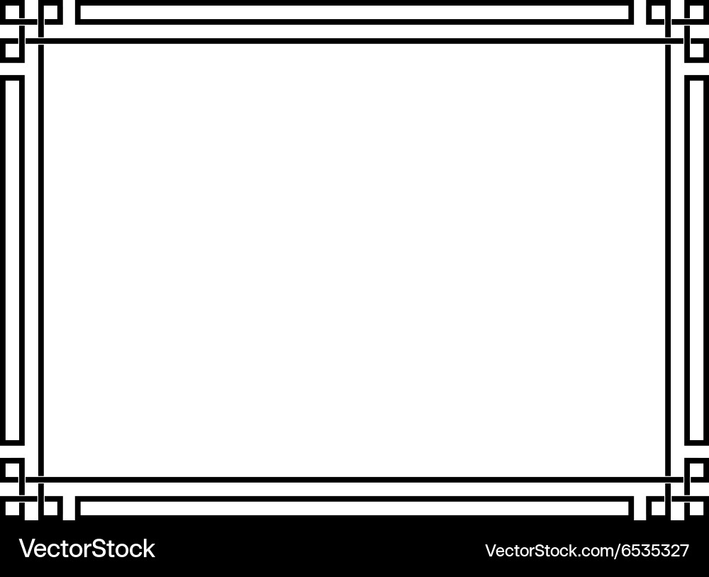 Elegant Black Ornamental Frame Vector Image