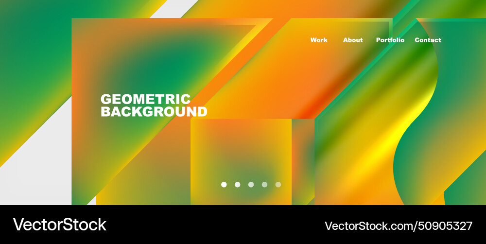 Minimal geometric web site page template design Minimal geometric web site page template design vector image