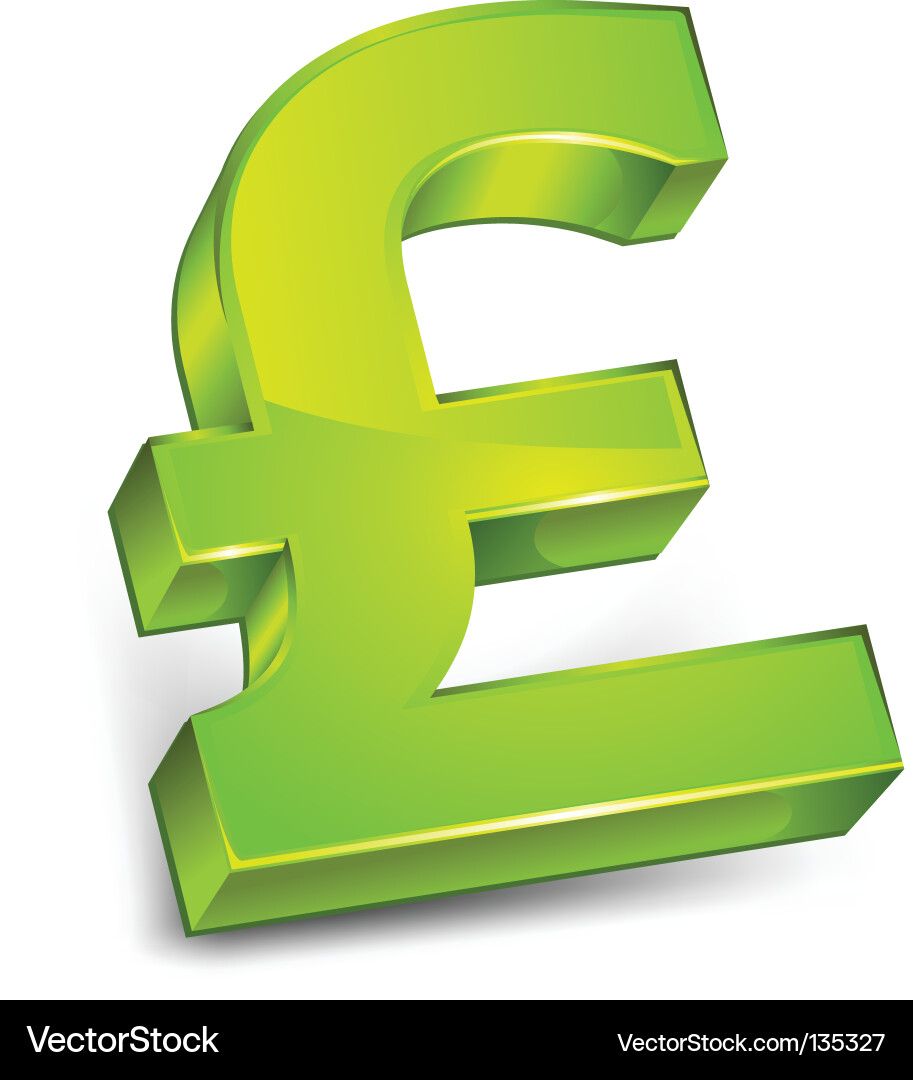 Pound Symbol Money Finance Royalty Free Vector Image