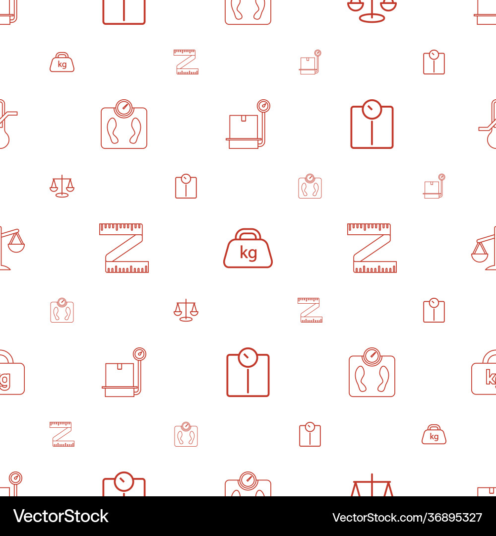 Scale icons pattern seamless white background Vector Image