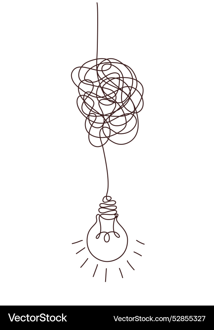 Solution concept of chaos in thoughts with hanging vector image