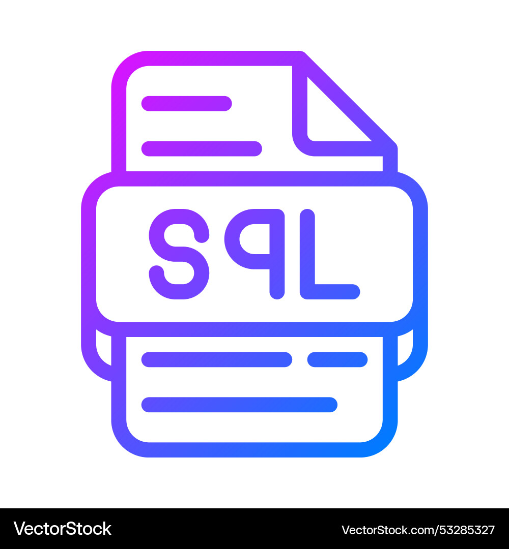 Sql Dokumentformat Dateityp Icon flaches Design Sql Dokumentformat Dateityp Icon flaches Design vektorbild