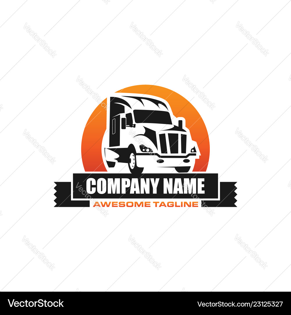 Truck Logo & Transportation Symbols Vector Image