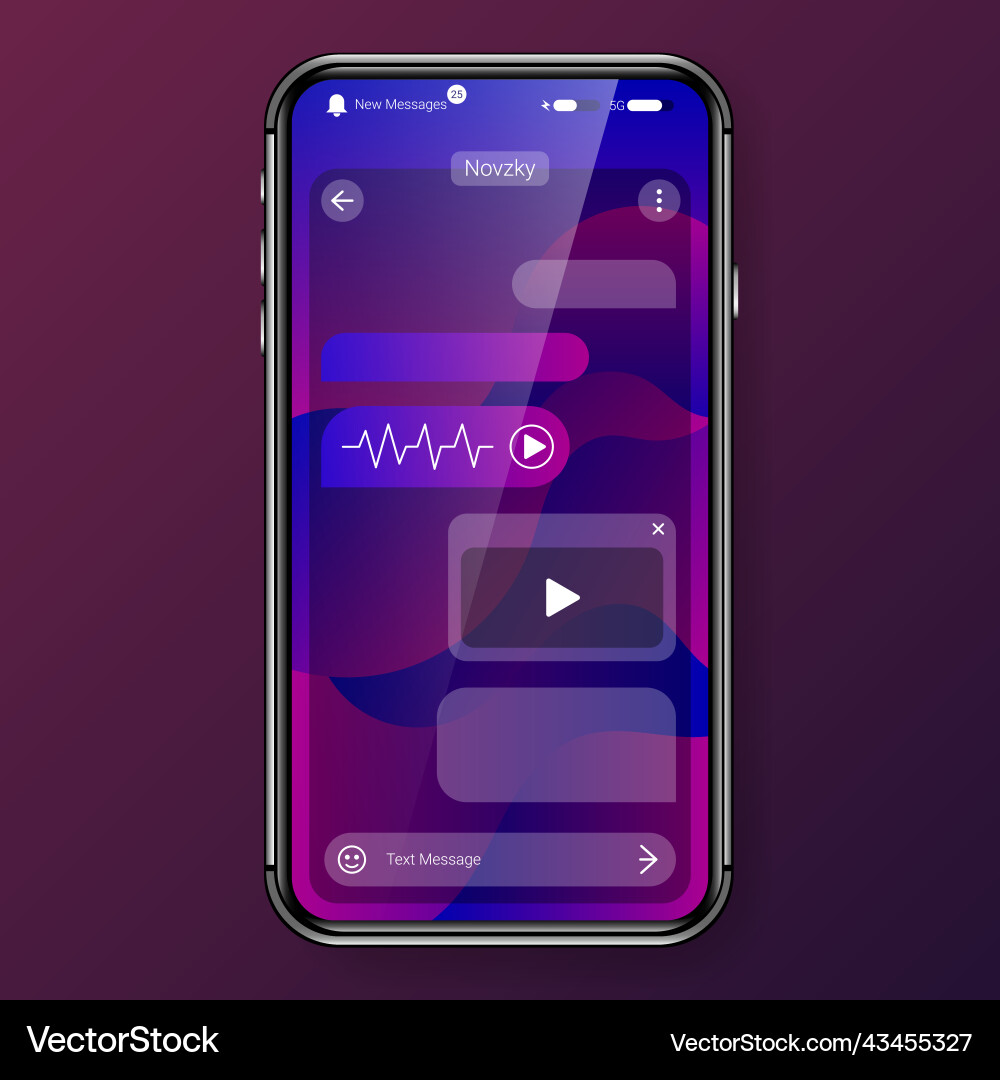 User interface chatting message realistic Vector Image