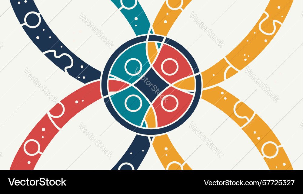 Vibrant abstract circular design vector image