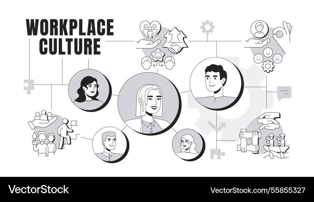 Workplace culture banner conceptual Workplace culture banner conceptual vector image