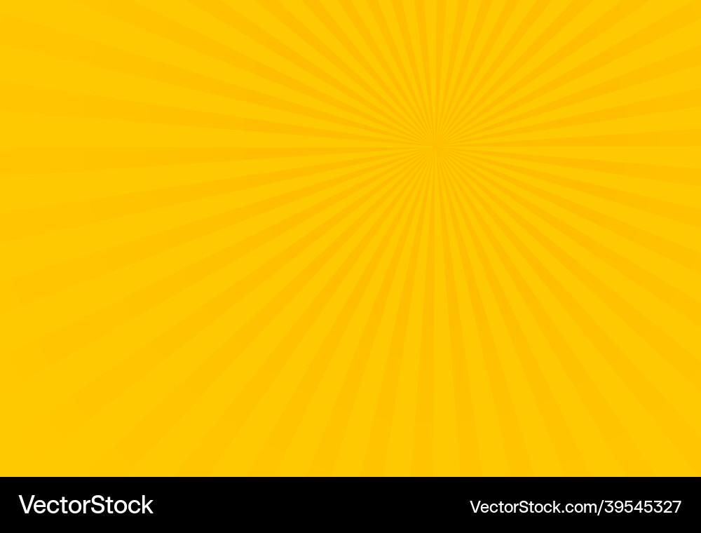 Yellow abstract background with rays vector image