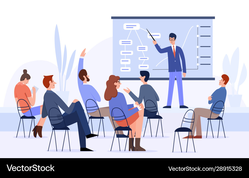 Business Meeting - Faceless People Vector Image