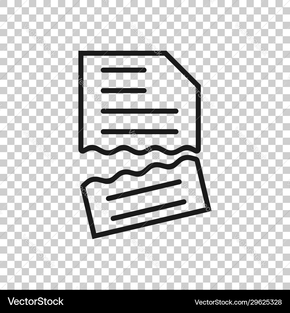 Document error icon in flat style broken report Document error icon in flat style broken report Vector Image