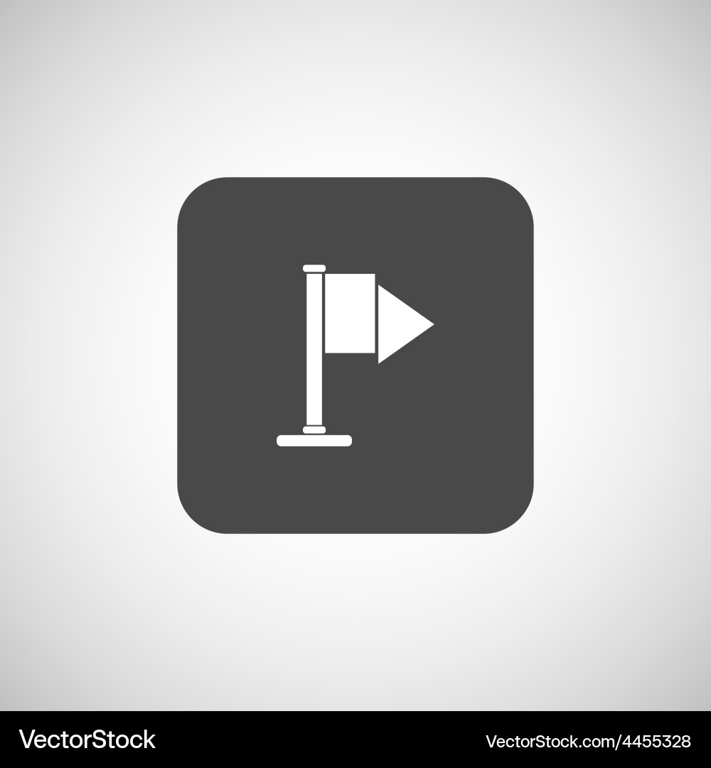 Flag icon mark map sign symbol element Vector Image