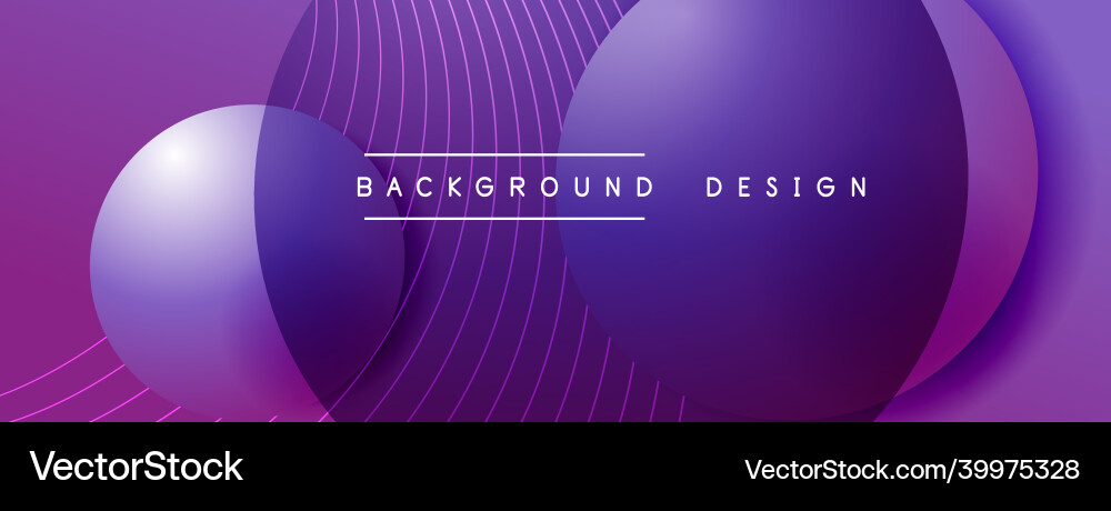 Gradient circles with shadows techno Vector Image