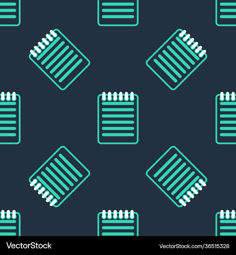 Line notebook icon isolated seamless pattern Line notebook icon isolated seamless pattern Vector Image
