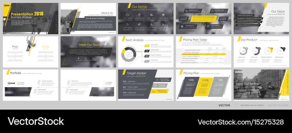 Presentation Elements & Templates Vector Image