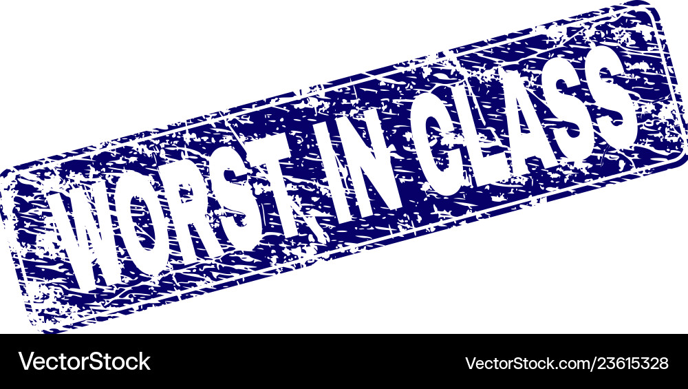 Scratched worst in class framed rounded rectangle Vector Image