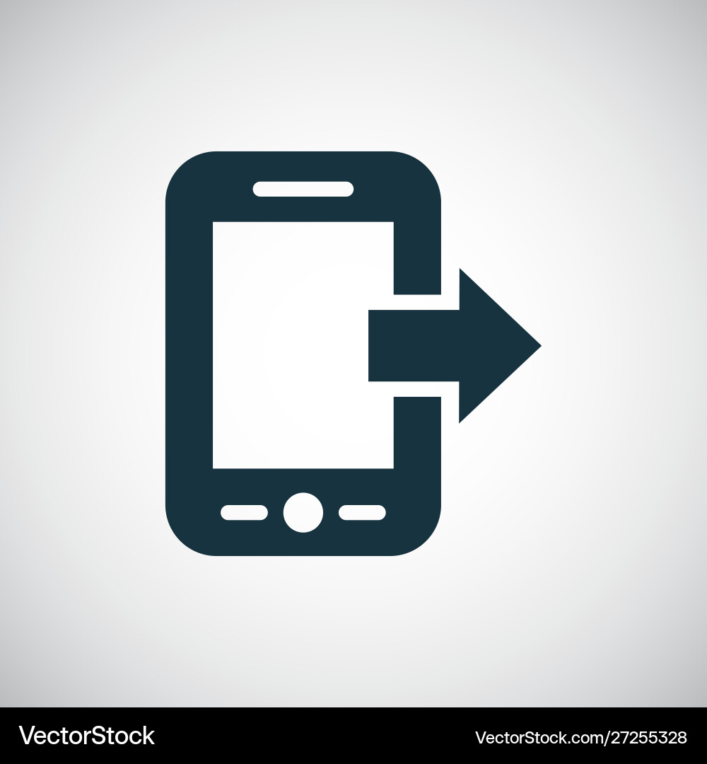 Smartphone arrow icon for web and ui on white vector image