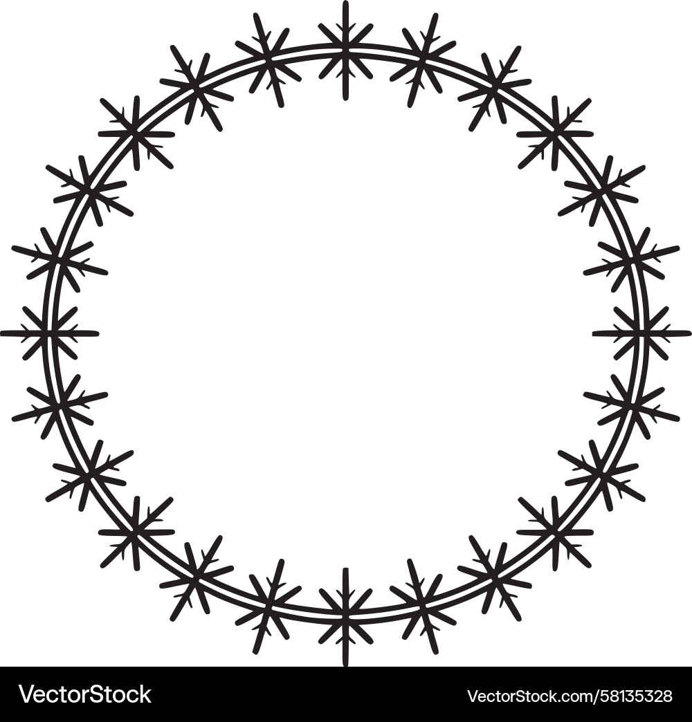 Snowflake Border Pattern Vector Image