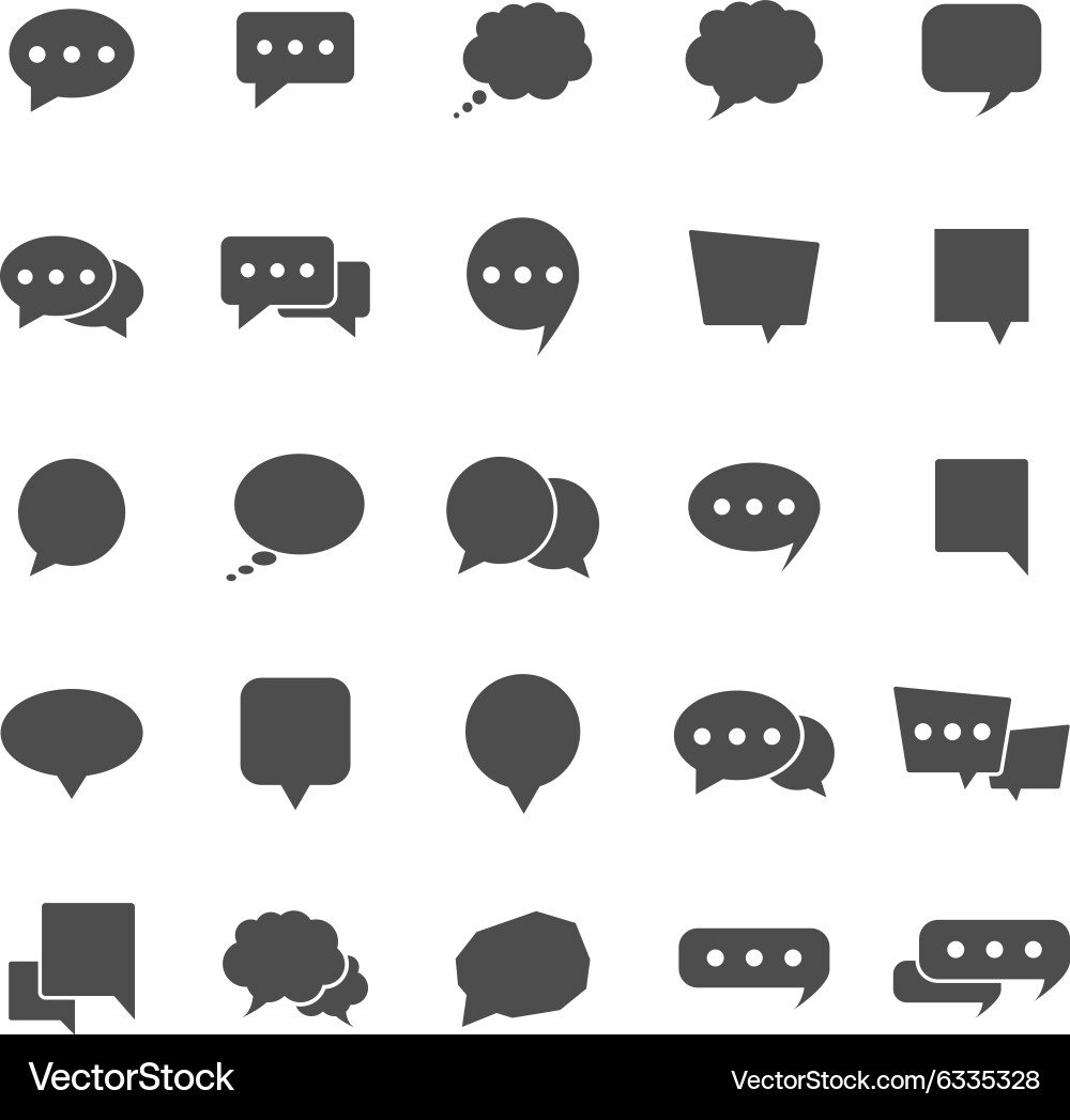 Speech Bubbles Icon Set Vector Image