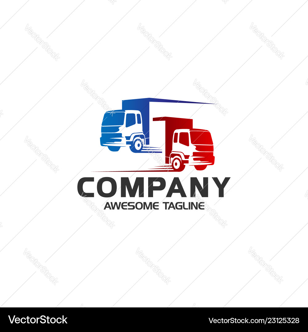 Truck Logistics Logo - Transportation Icons Vector Image