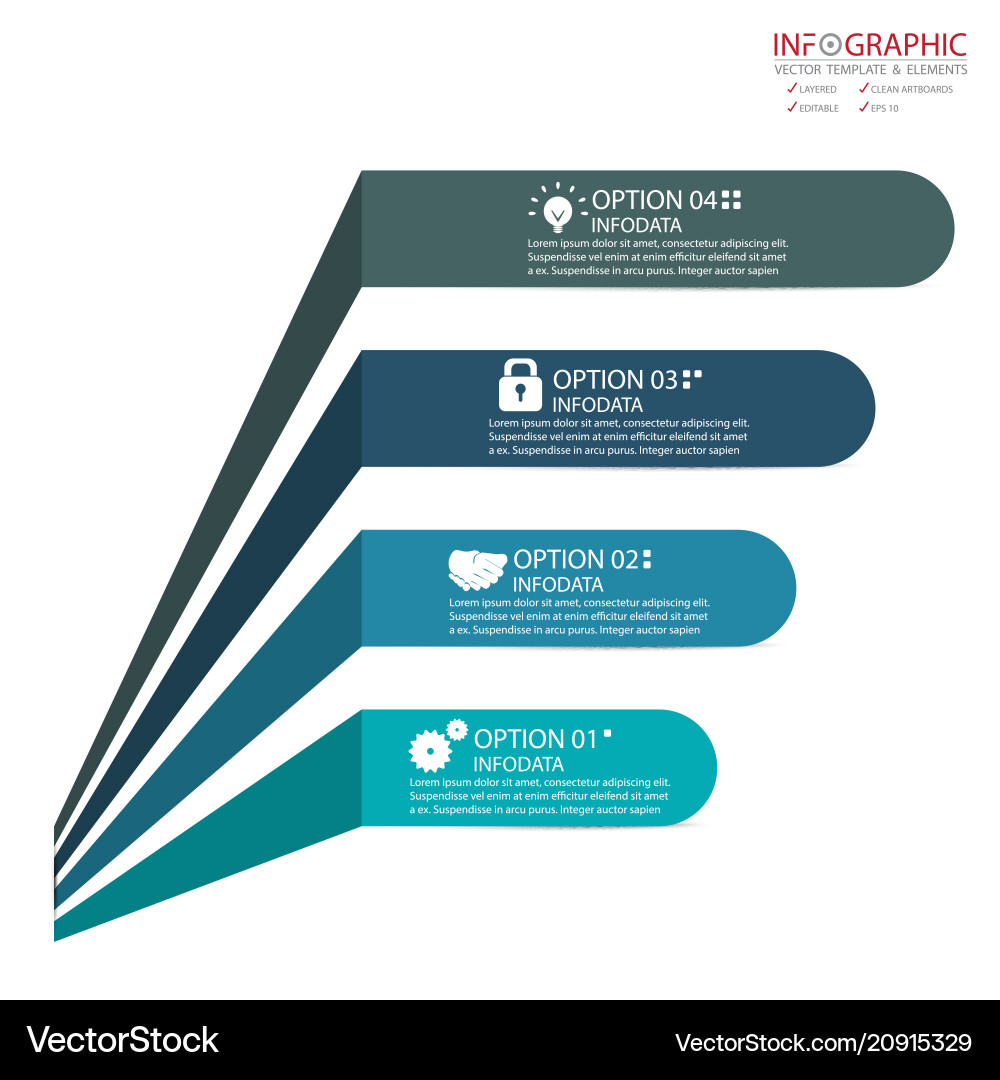 Abstract element infographics 4 option design Abstract element infographics 4 option design Vector Image