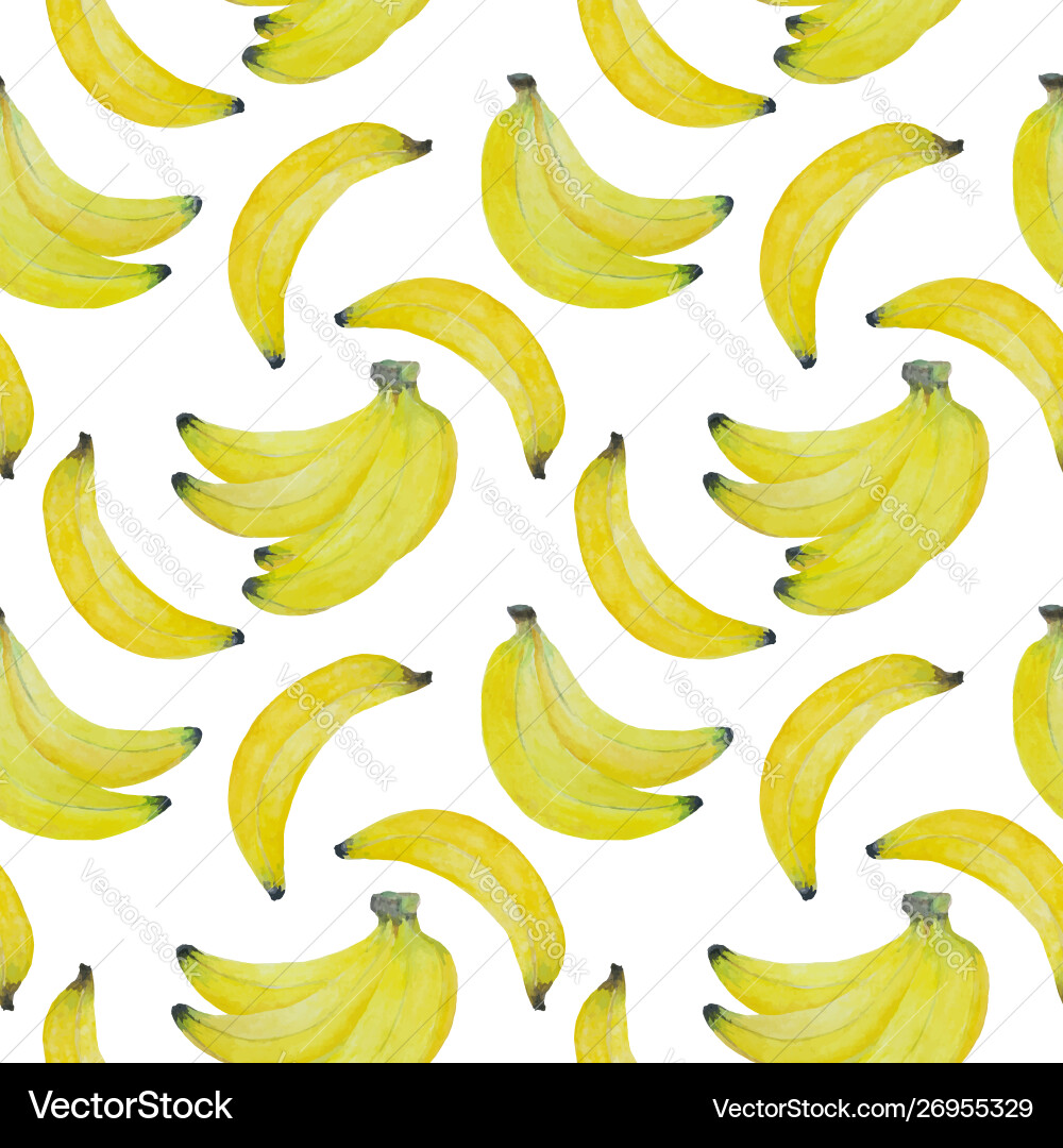 Banana fruit seamless pattern vector image