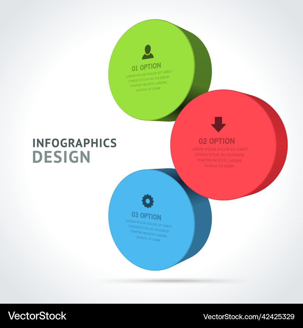 Bright isometric circle chips marketing analyzing Vector Image