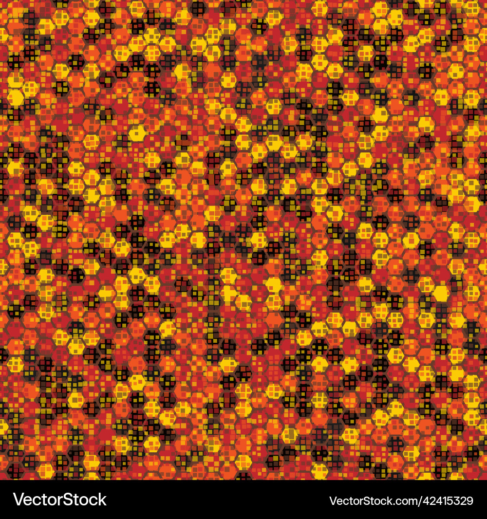 Camouflage seamless pattern with hexagonal endless Camouflage seamless pattern with hexagonal endless Vector Image