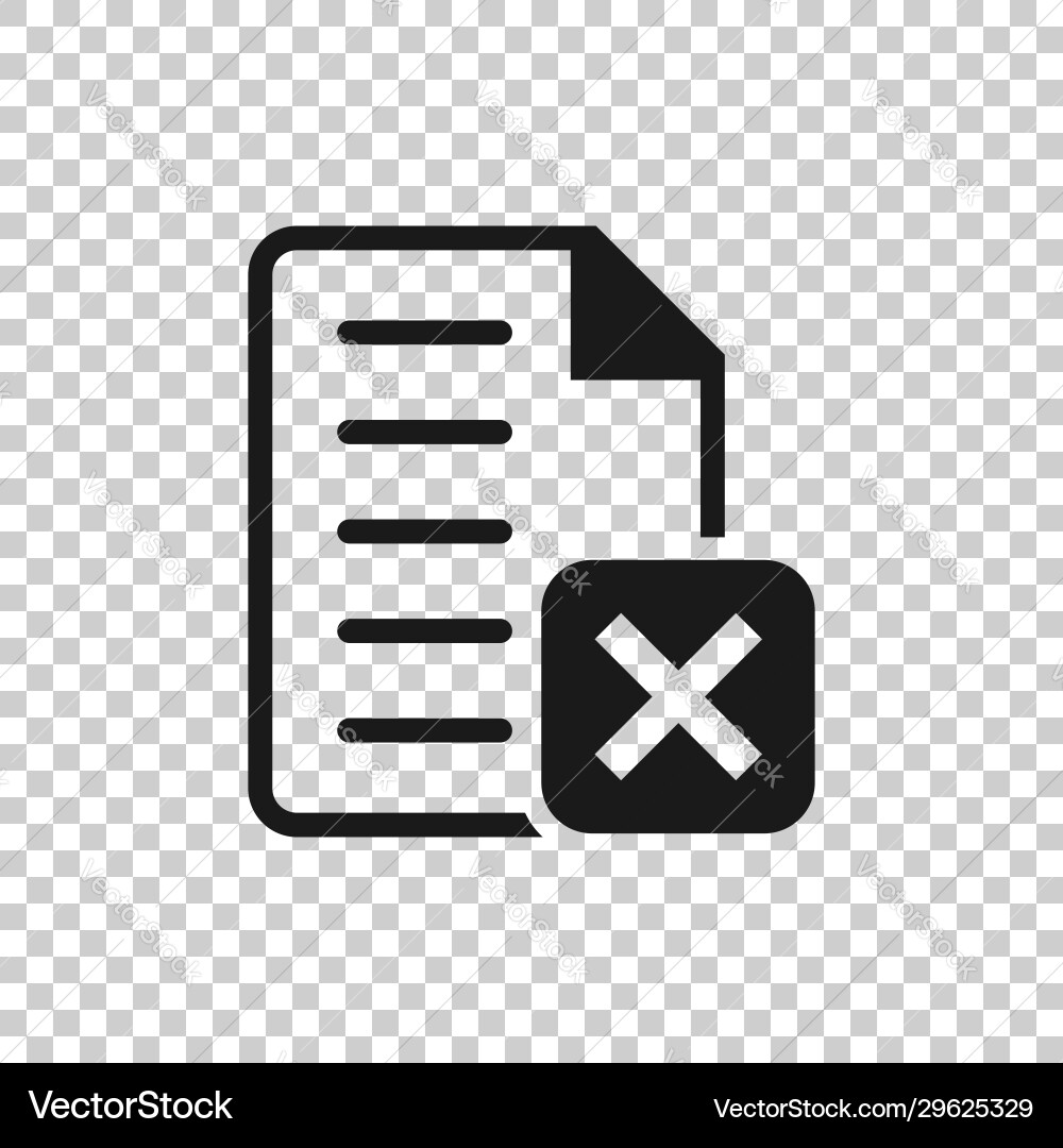 Document error icon in flat style broken report Vector Image