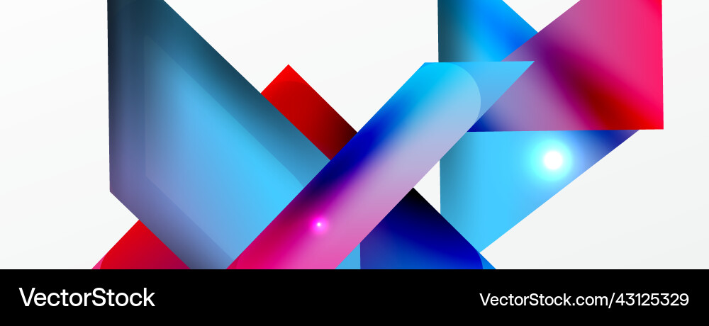 Dynamic 3d geometric abstract background Dynamic 3d geometric abstract background Vector Image