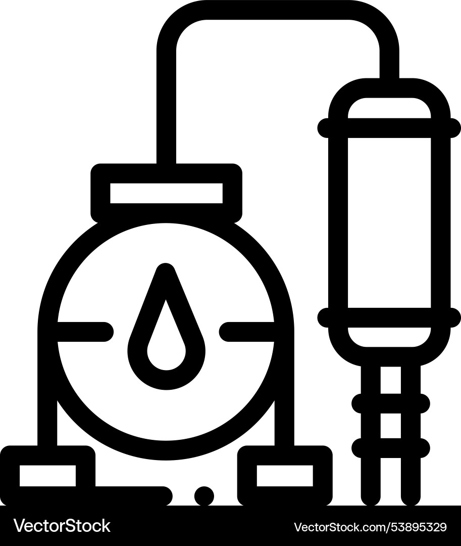 Gas icon thin linear style design isolated Gas icon thin linear style design isolated vector image