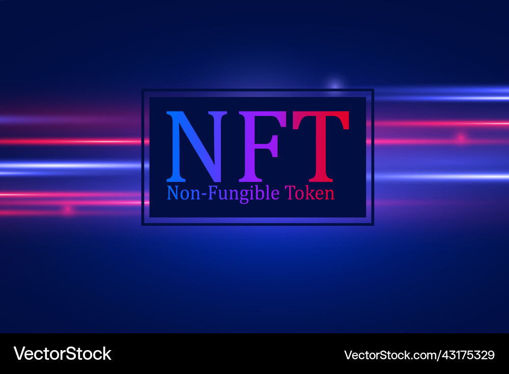 Nft nonfungible token blockchain bitcoin crypto Nft nonfungible token blockchain bitcoin crypto vector image