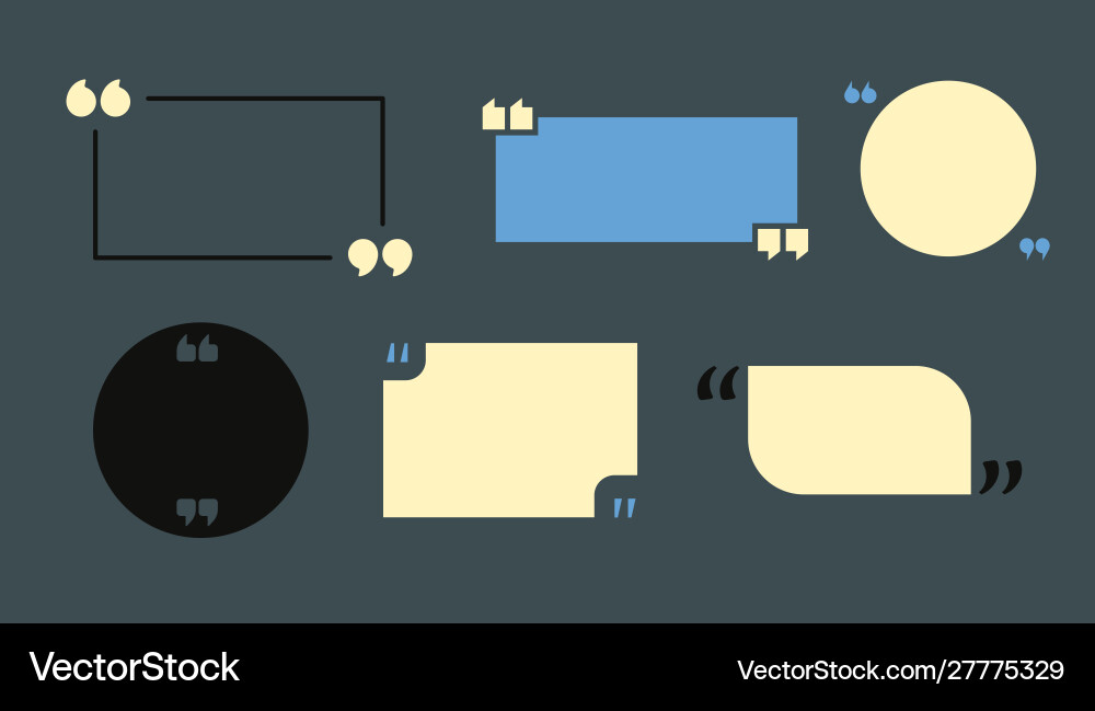 Quote Frames - Empty Message Templates vector image